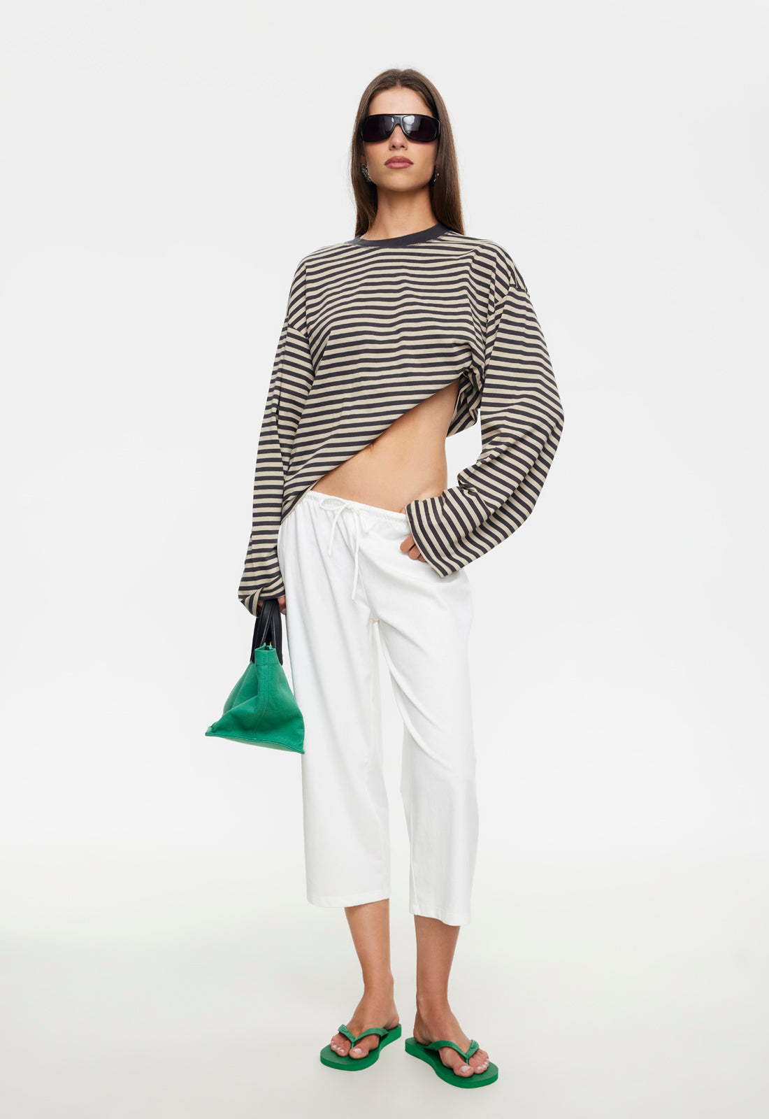 BLOOM LONG SLEEVE - SLATE STRIPE