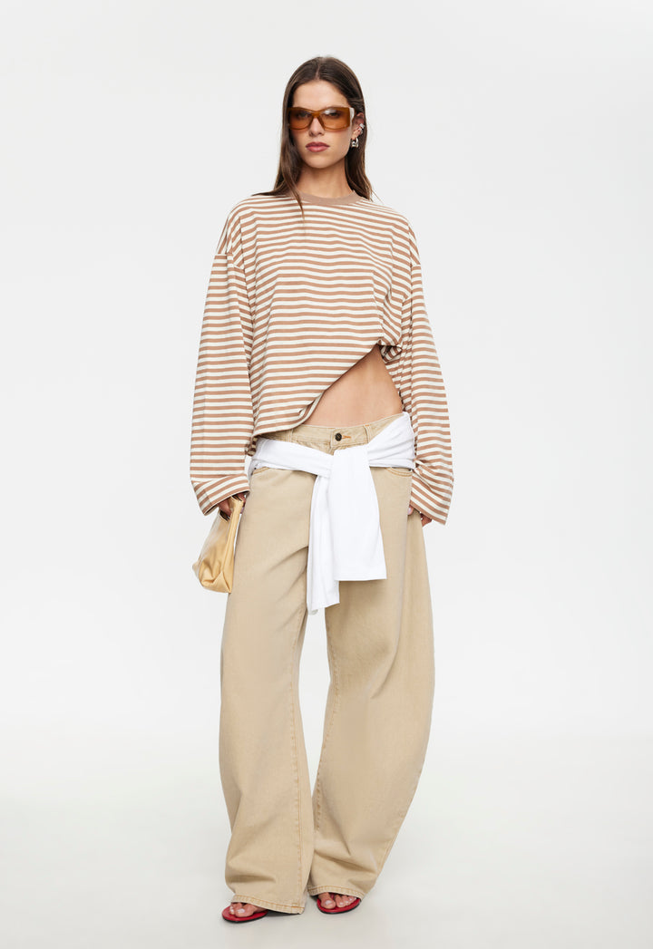 BLOOM LONG SLEEVE - CHOCOLATE STRIPE