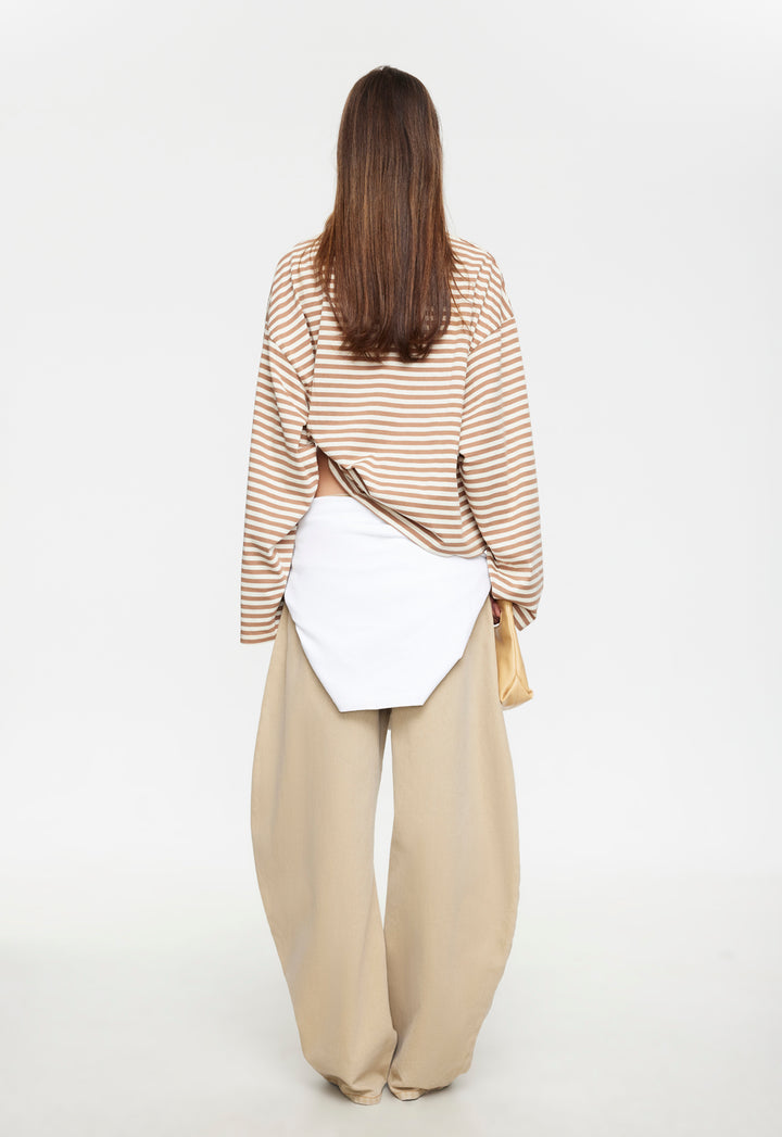 BLOOM LONG SLEEVE - CHOCOLATE STRIPE