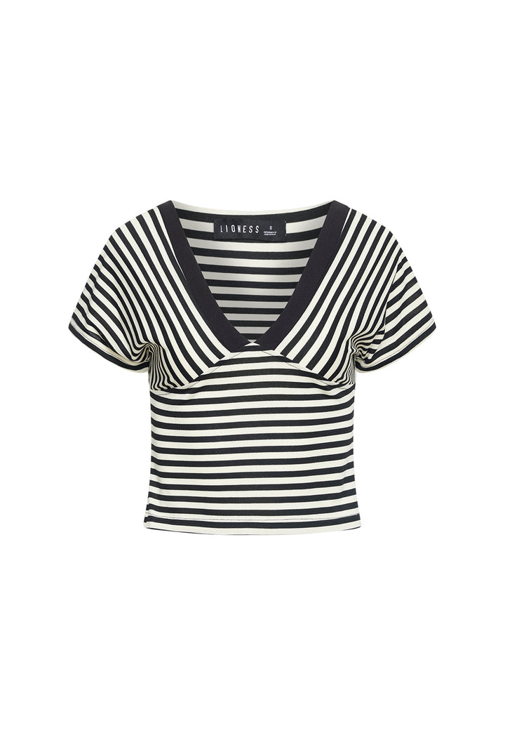 BLOOM ICON TEE - ONYX STRIPE