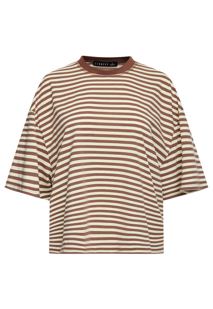 BLOOM SHORT SLEEVE - SORBET COCOA STRIPE