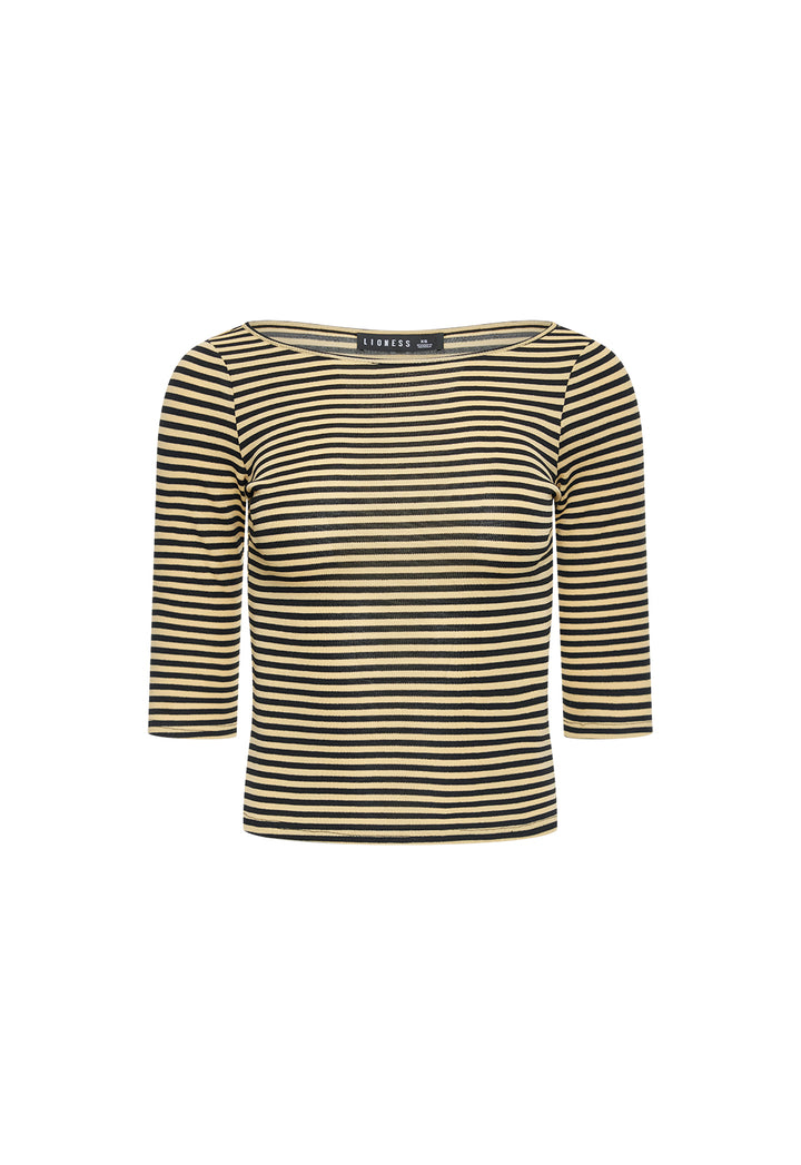 BLOOMING TEE - SAHARA INK STRIPE