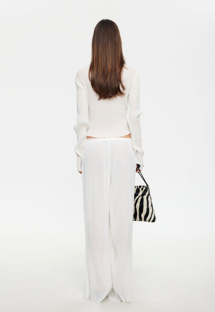 FORD LONG SLEEVE TOP - PORCELAIN