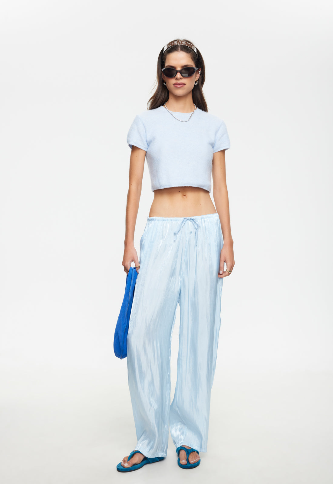 BELVEDERE KNIT TOP - POWDER BLUE