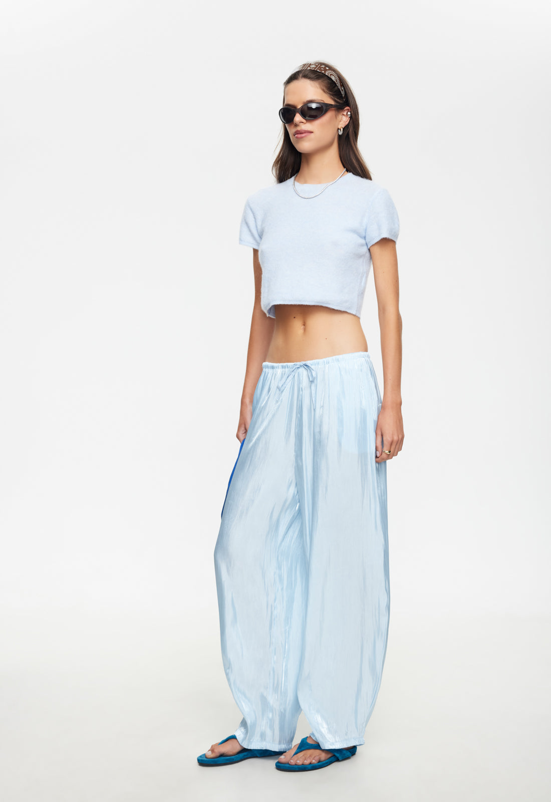 BELVEDERE KNIT TOP - POWDER BLUE