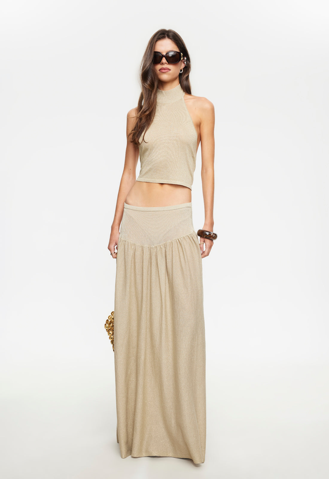 FIELD OF DREAMS MAXI SKIRT - OYSTER
