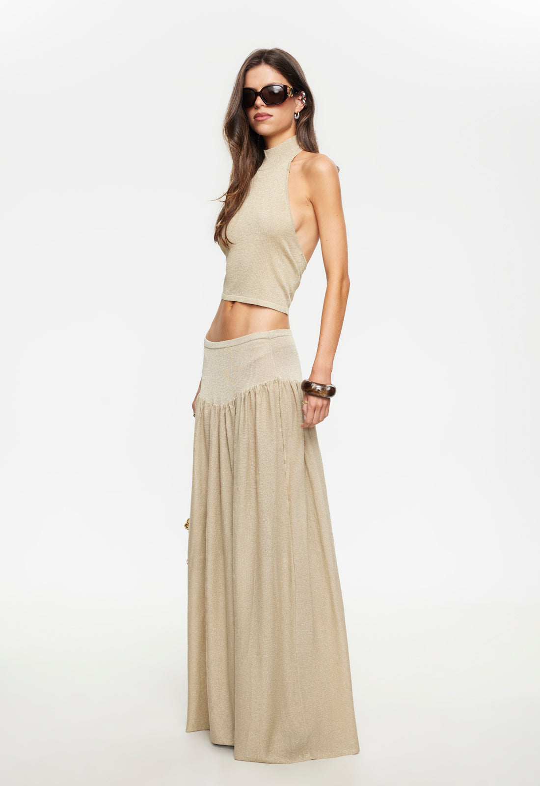 FIELD OF DREAMS MAXI SKIRT - OYSTER