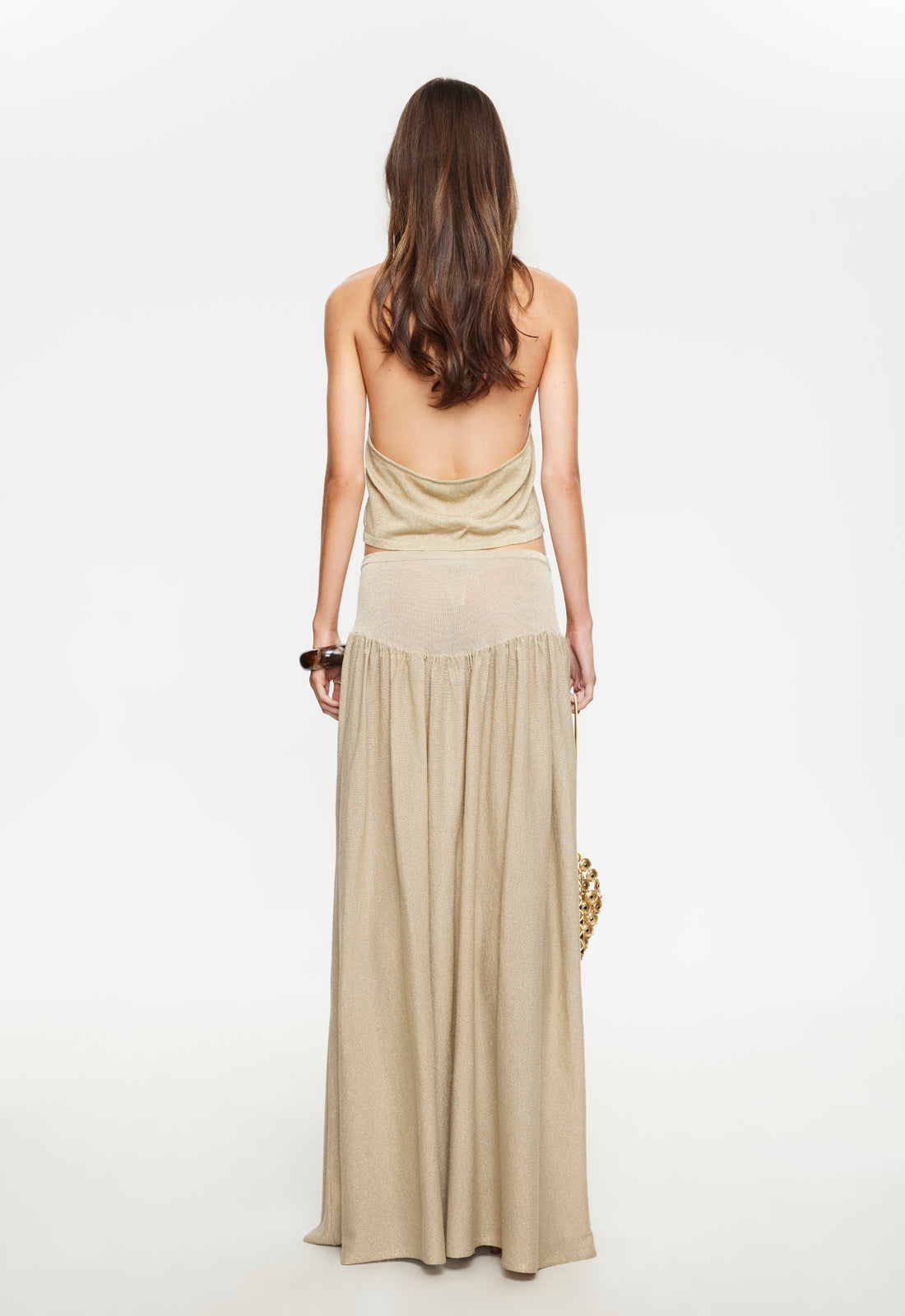 FIELD OF DREAMS MAXI SKIRT - OYSTER