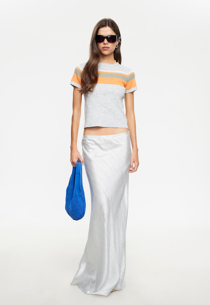 HUDSON MAXI SKIRT - SILVER