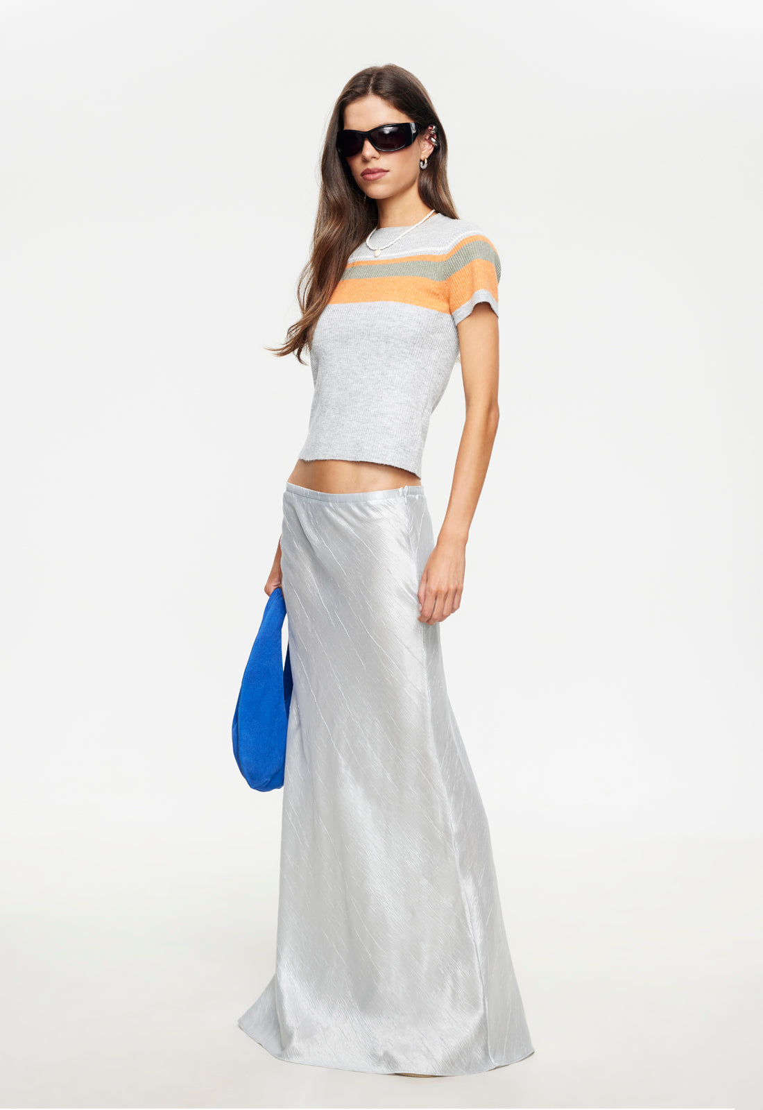 HUDSON MAXI SKIRT - SILVER