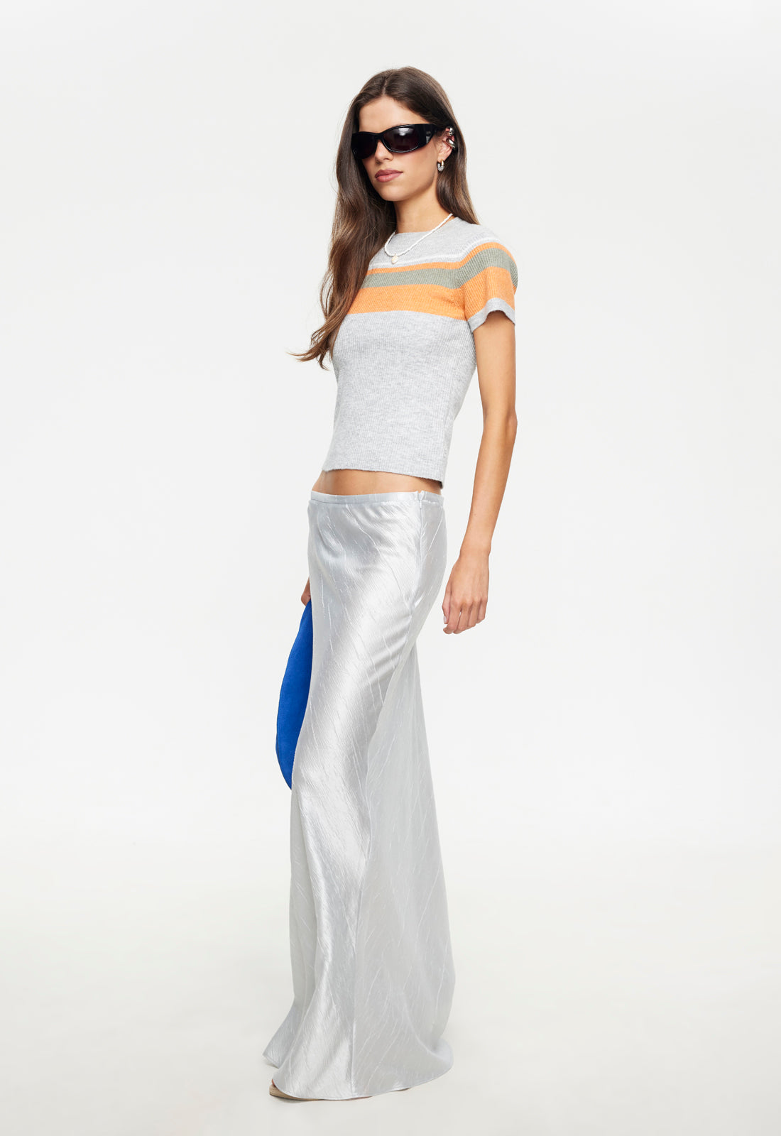 HUDSON MAXI SKIRT - SILVER