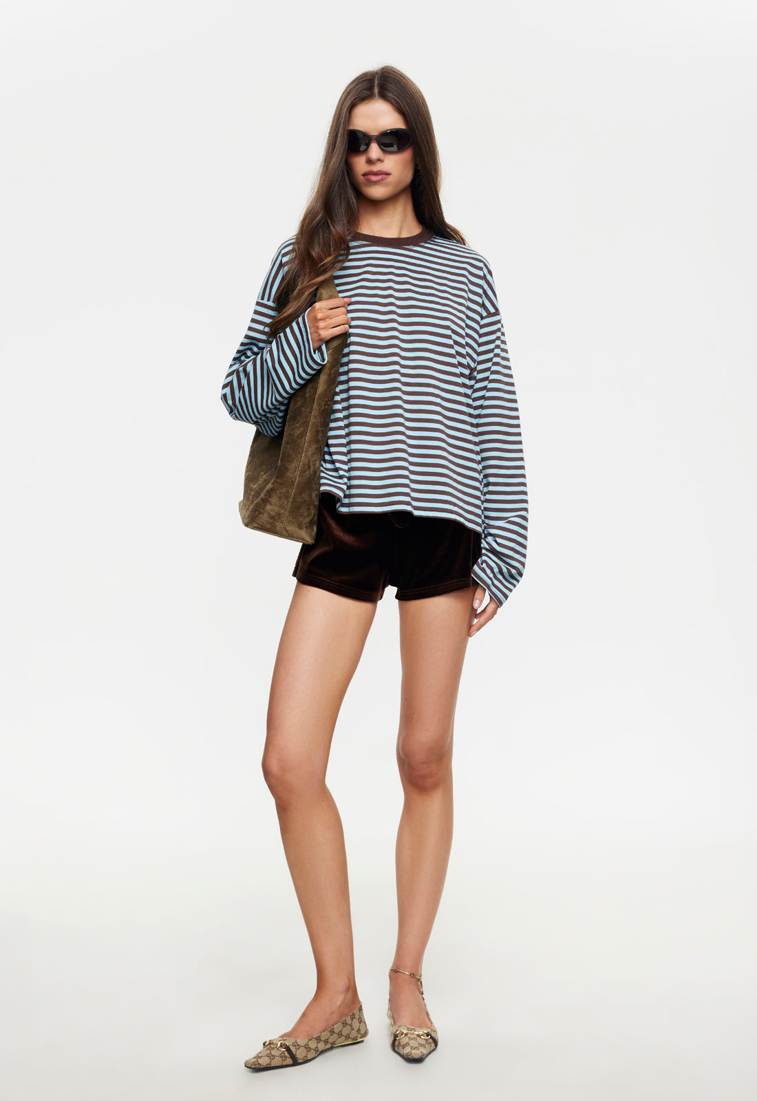 BLOOM LONG SLEEVE - CHOCOLATE SEA STRIPE