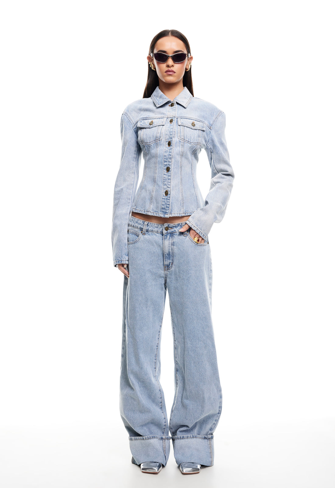 TOP MODEL CUFFED JEAN - LIGHT DENIM