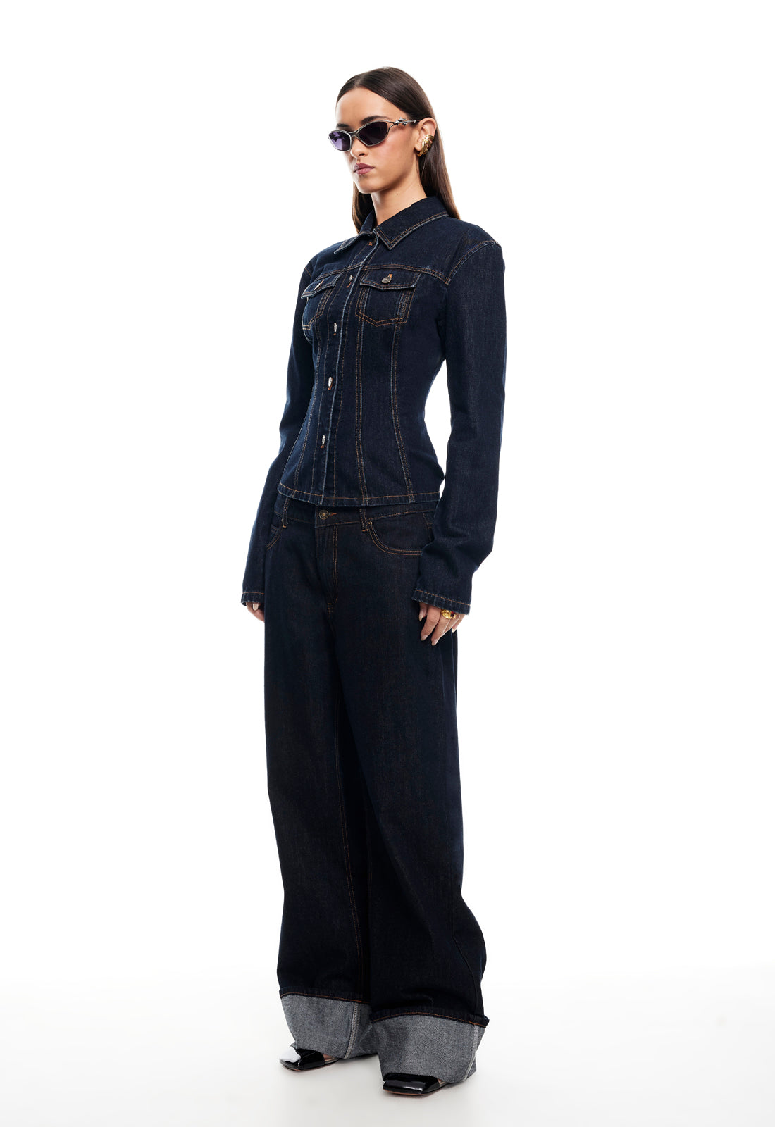 TOP MODEL CUFFED JEAN - DARK DENIM