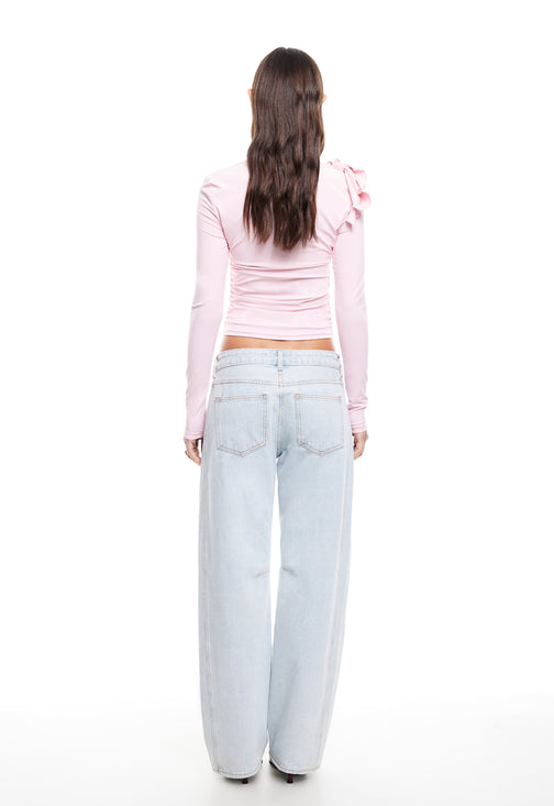 RENDEZVOUS LONG SLEEVE TOP - BUBBLEGUM