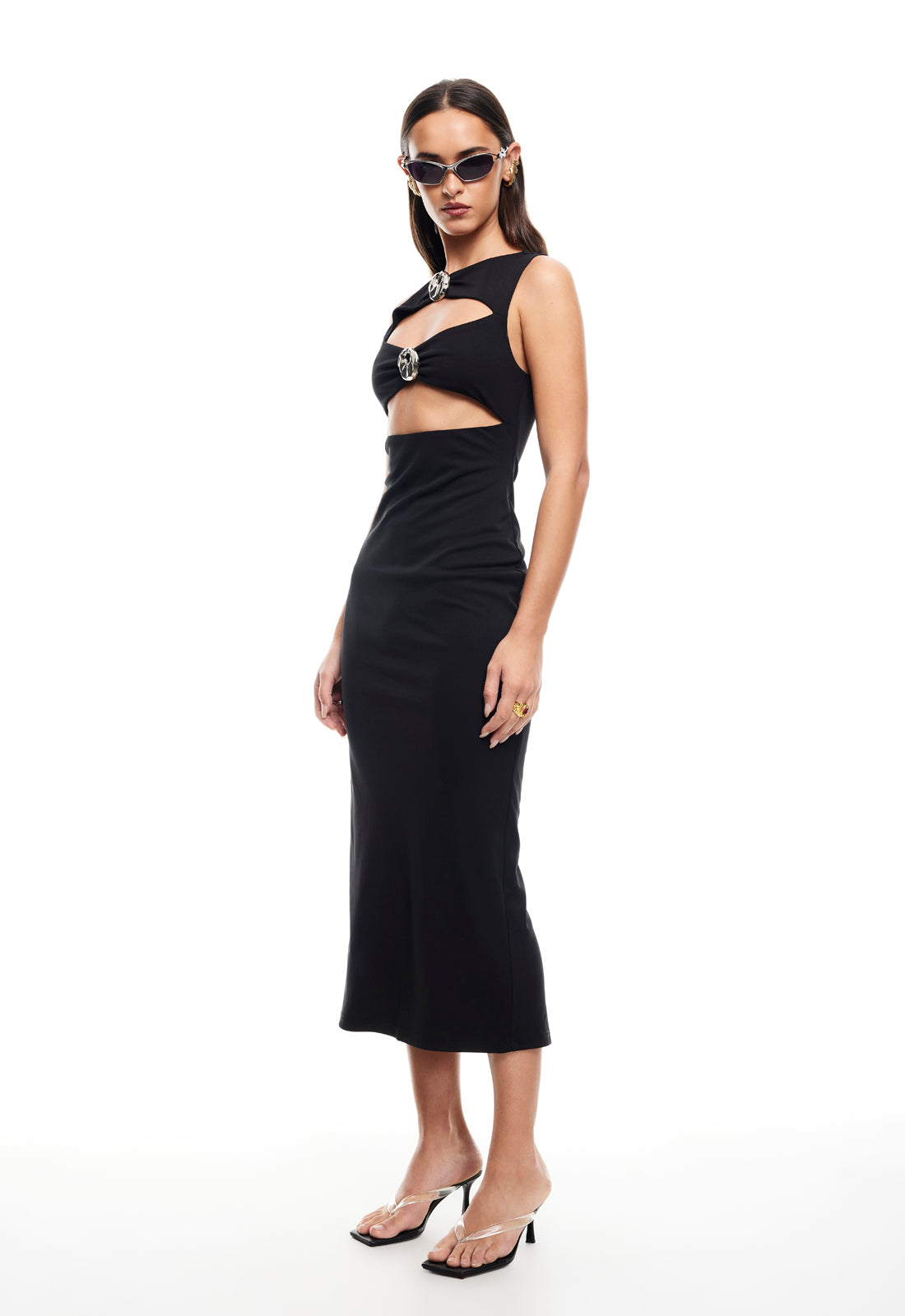 AFTER HOURS MIDI DRESS - ONYX