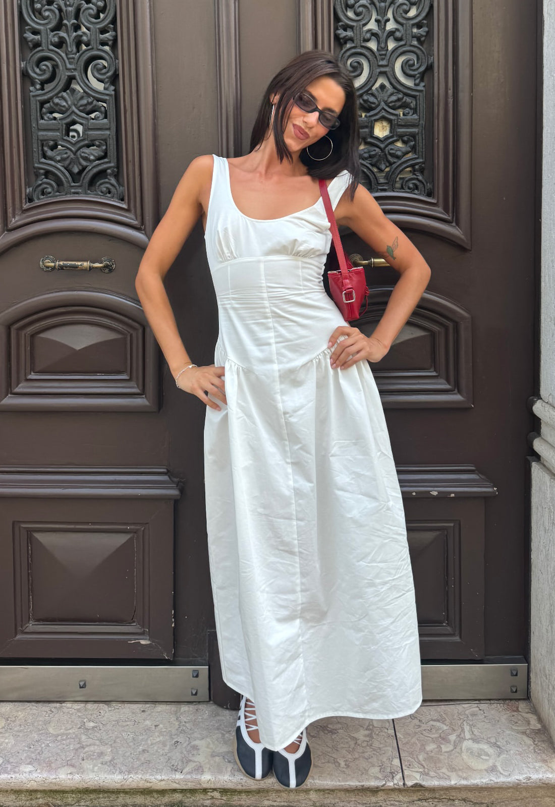 LUNA ROSA MAXI DRESS - PORCELAIN