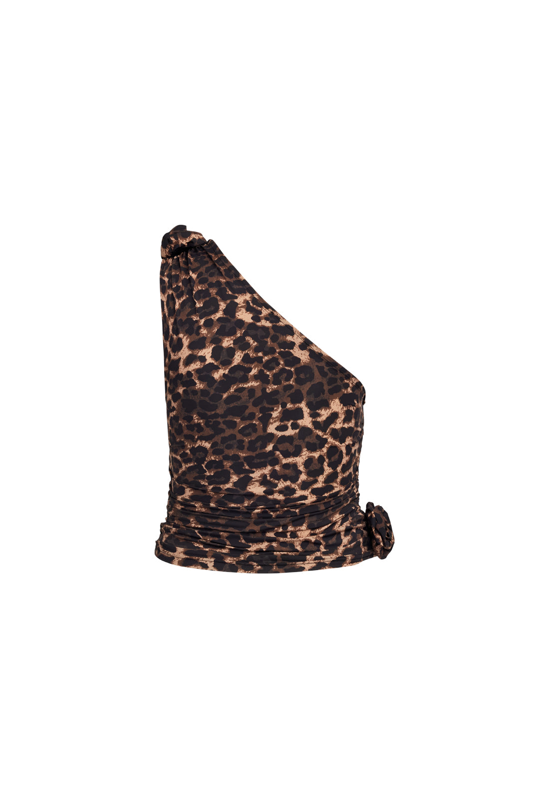 RENDEZVOUS ONE SHOULDER TOP - LEOPARD