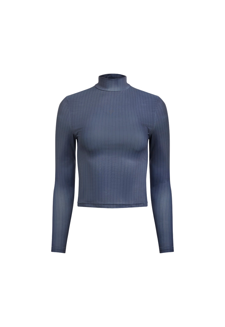 VIXEN LONG SLEEVE - SLATE PINSTRIPE