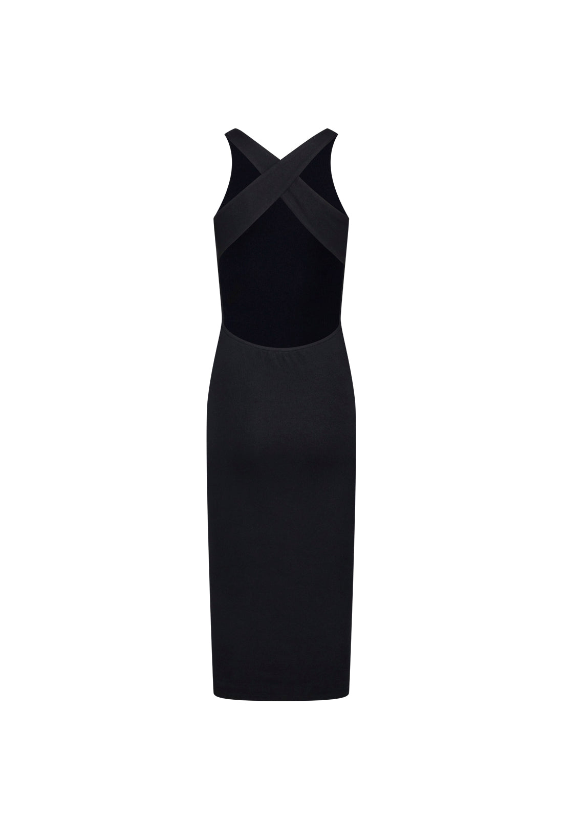 UNDONE MIDI DRESS - ONYX