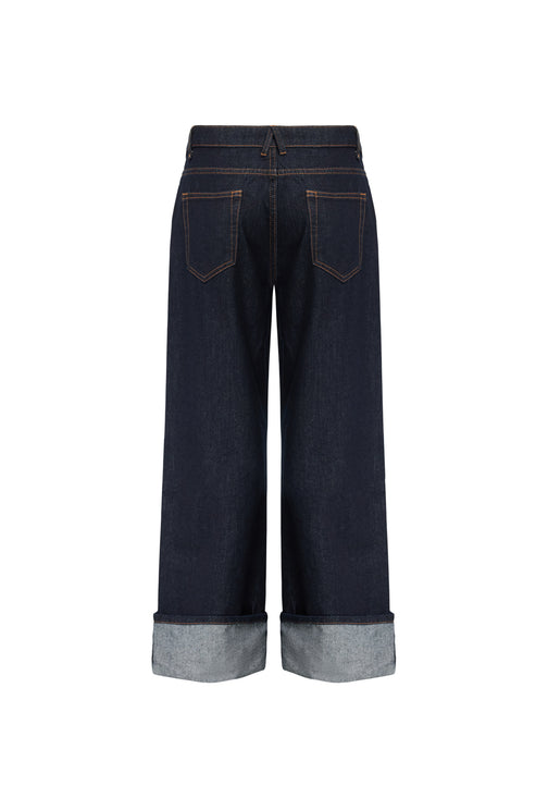 TOP MODEL CUFFED JEAN - DARK DENIM