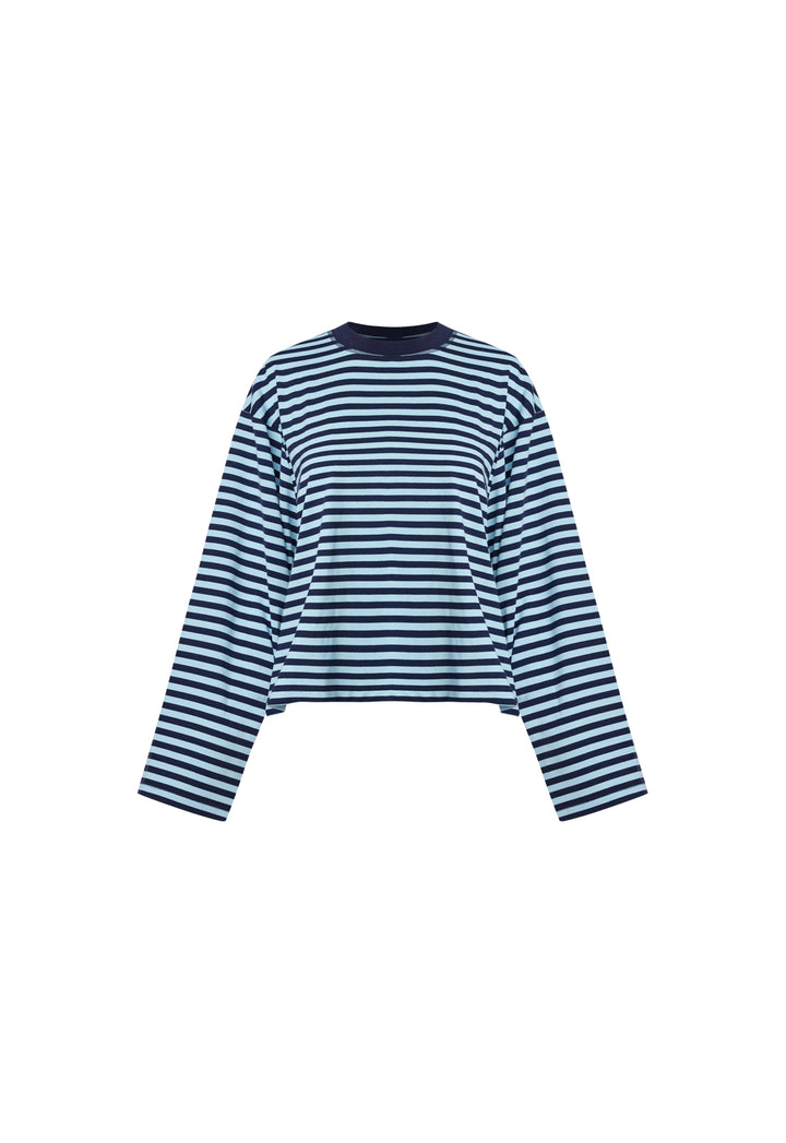 BLOOM LONG SLEEVE - NAVY SEA STRIPE