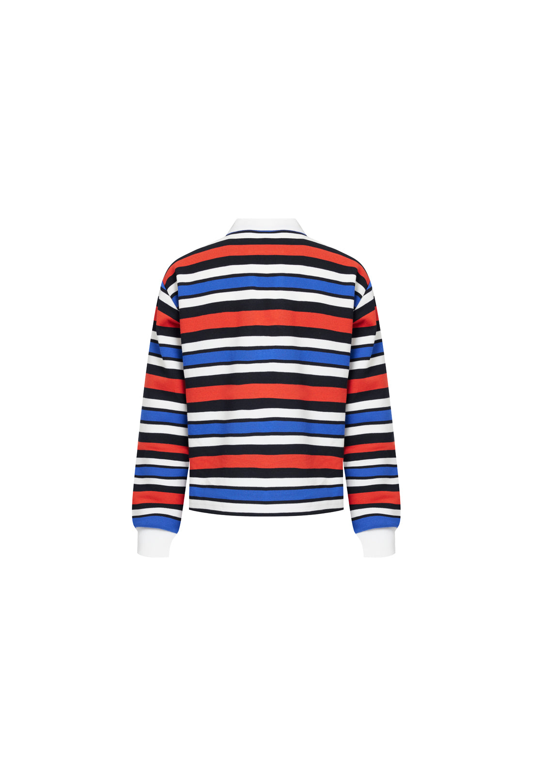 LEISURE LONG SLEEVE POLO - RED MULTI