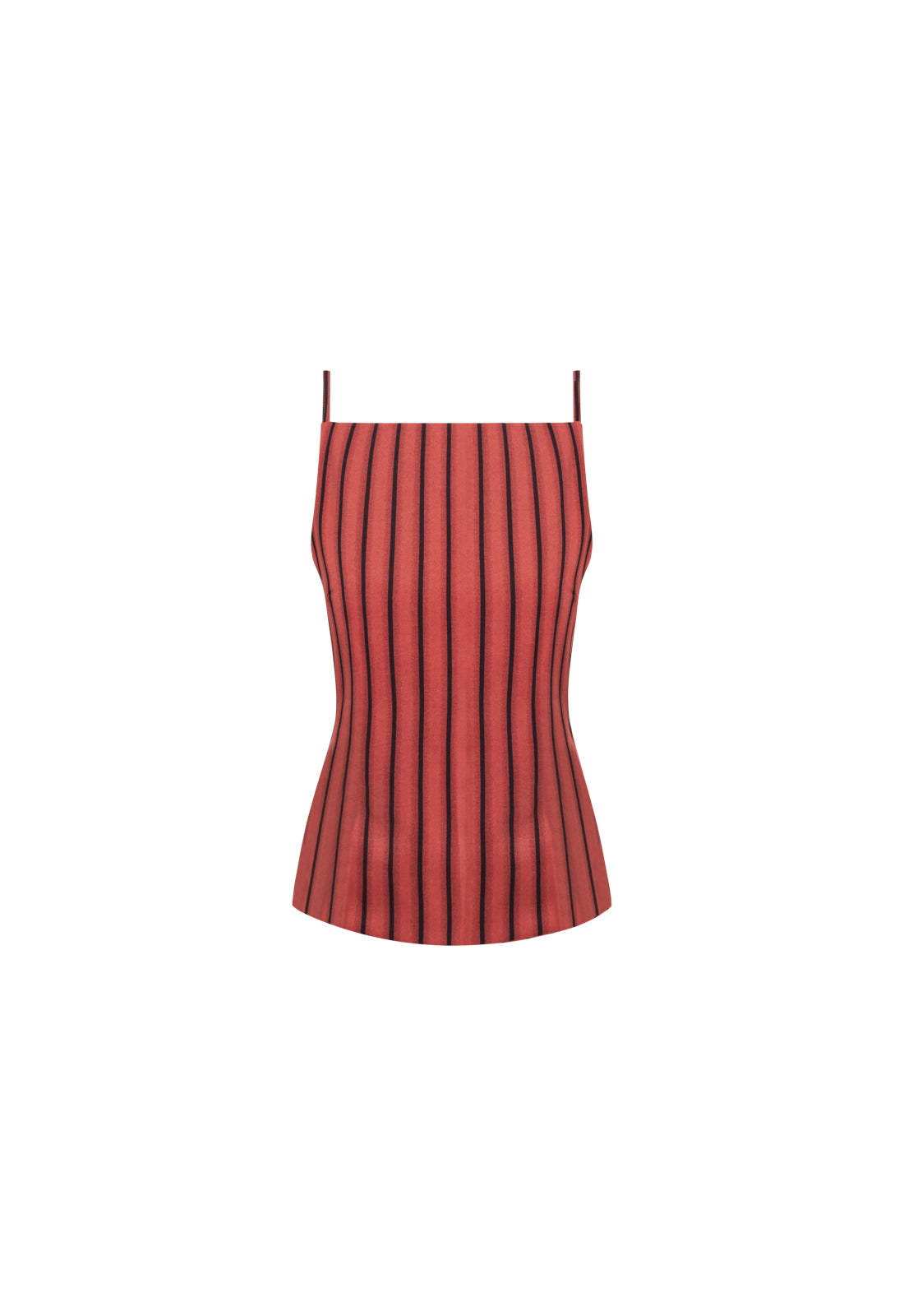 HORIZON TIE TOP - CRIMSON STRIPE