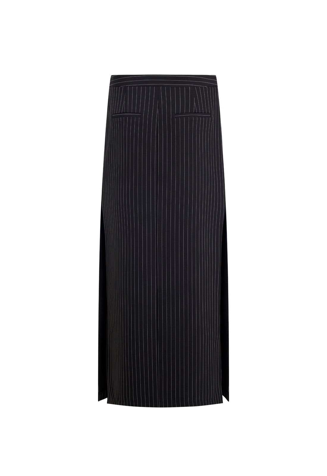 LUNE MAXI SKIRT - ONYX PINSTRIPE