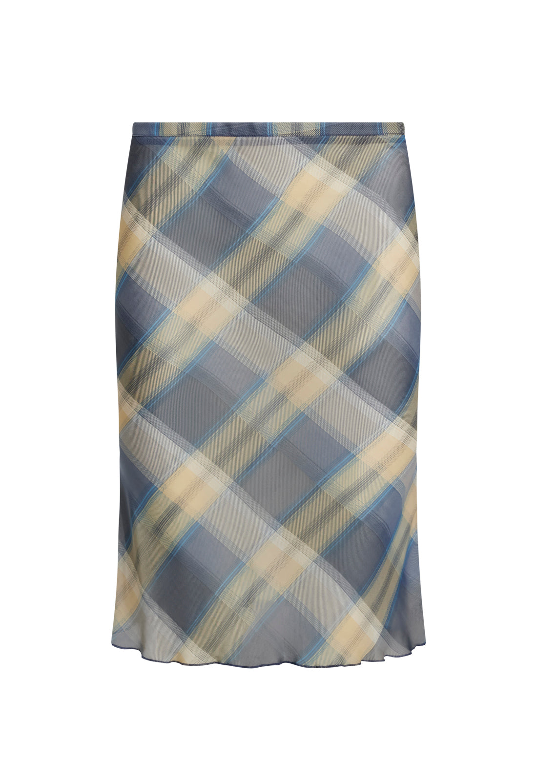 SHORELINE MIDI SKIRT - BLUE CHECK