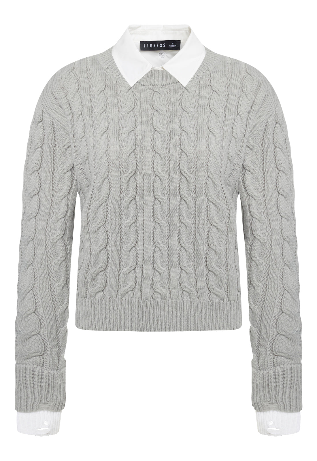 COASTAL CABLE KNIT - CLOUD