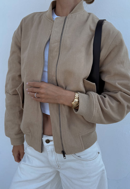 WORKER BOMBER  - LIGHT TAN
