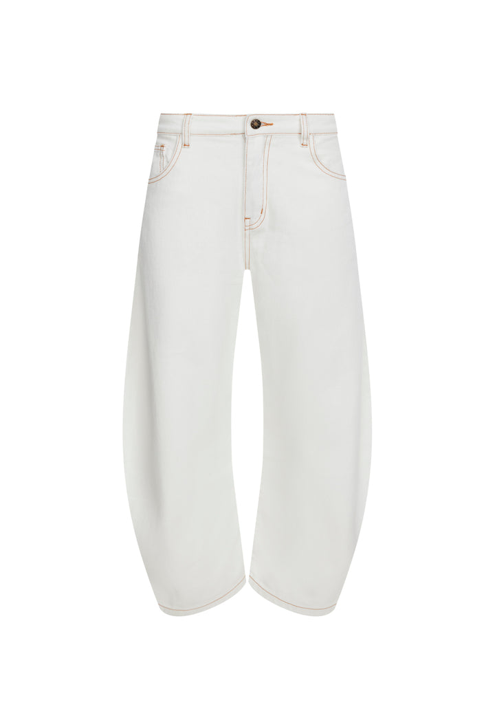 HORSESHOE CROPPED JEAN - PORCELAIN