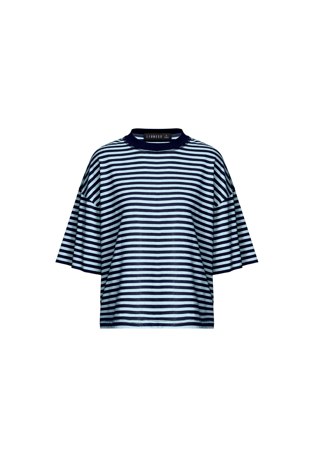 BLOOM SHORT SLEEVE - NAVY SEA STRIPE