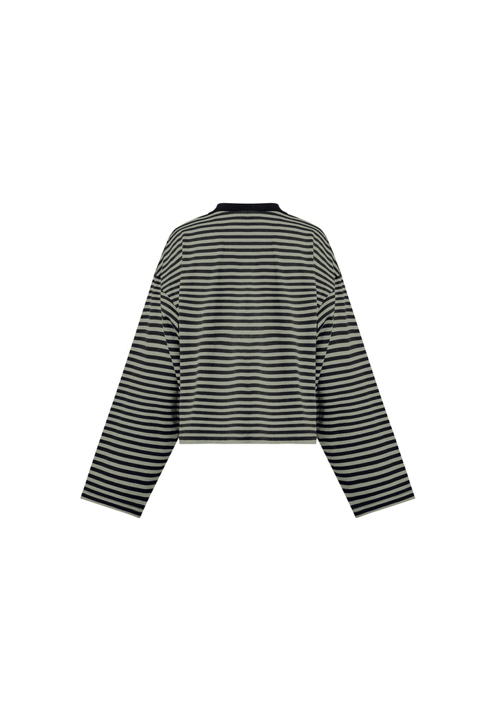BLOOM LONG SLEEVE - FOREST STRIPE