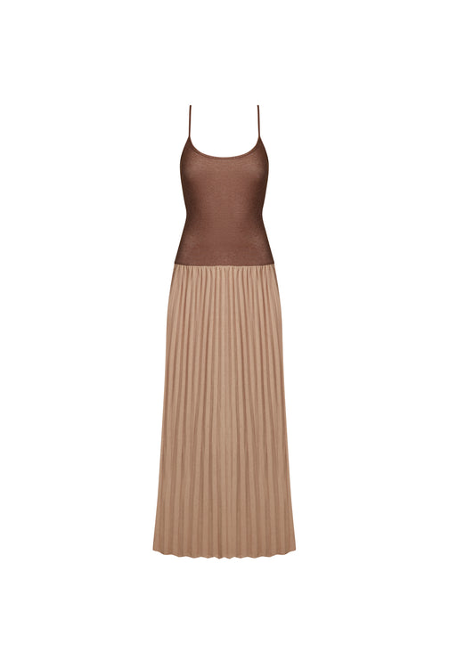 RENAISSANCE MAXI DRESS - CHOCOLATE