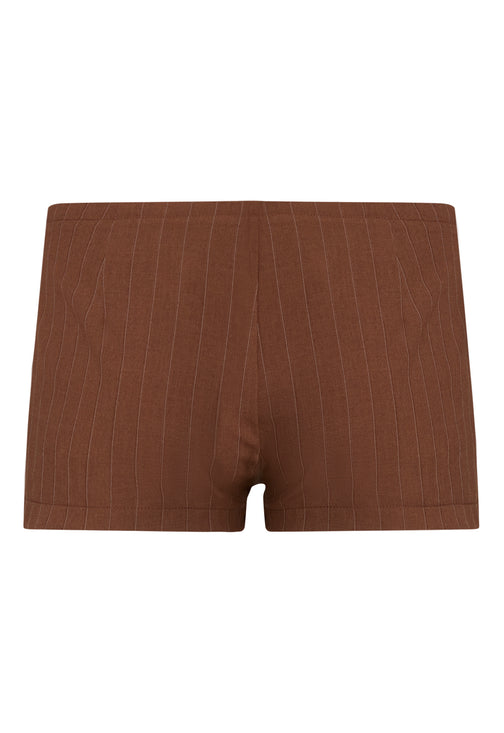 REBORN MINI SHORT - CHOCOLATE PINSTRIPE