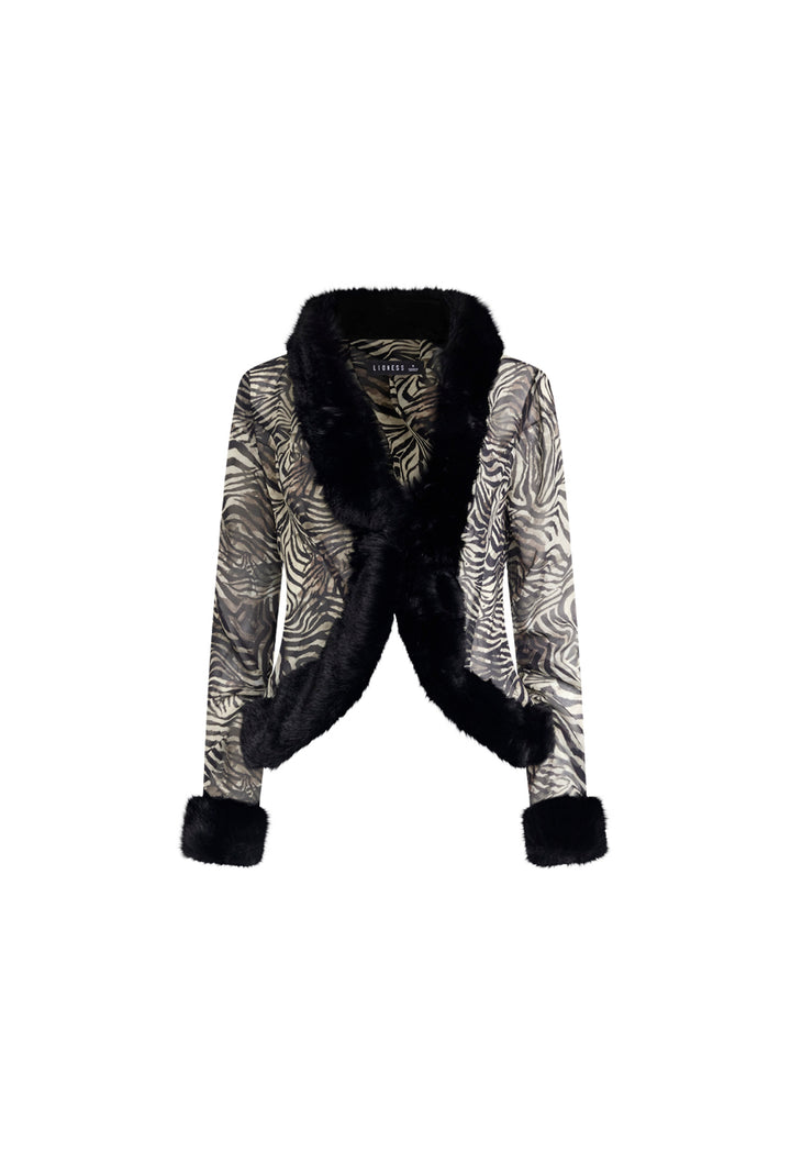 DYNASTY JACKET - NERO ZEBRA