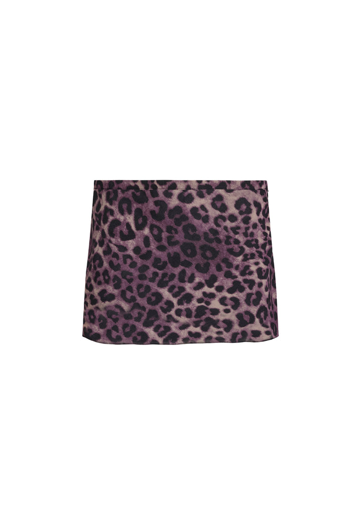MARTINI MINI SKIRT - MULBERRY LEOPARD