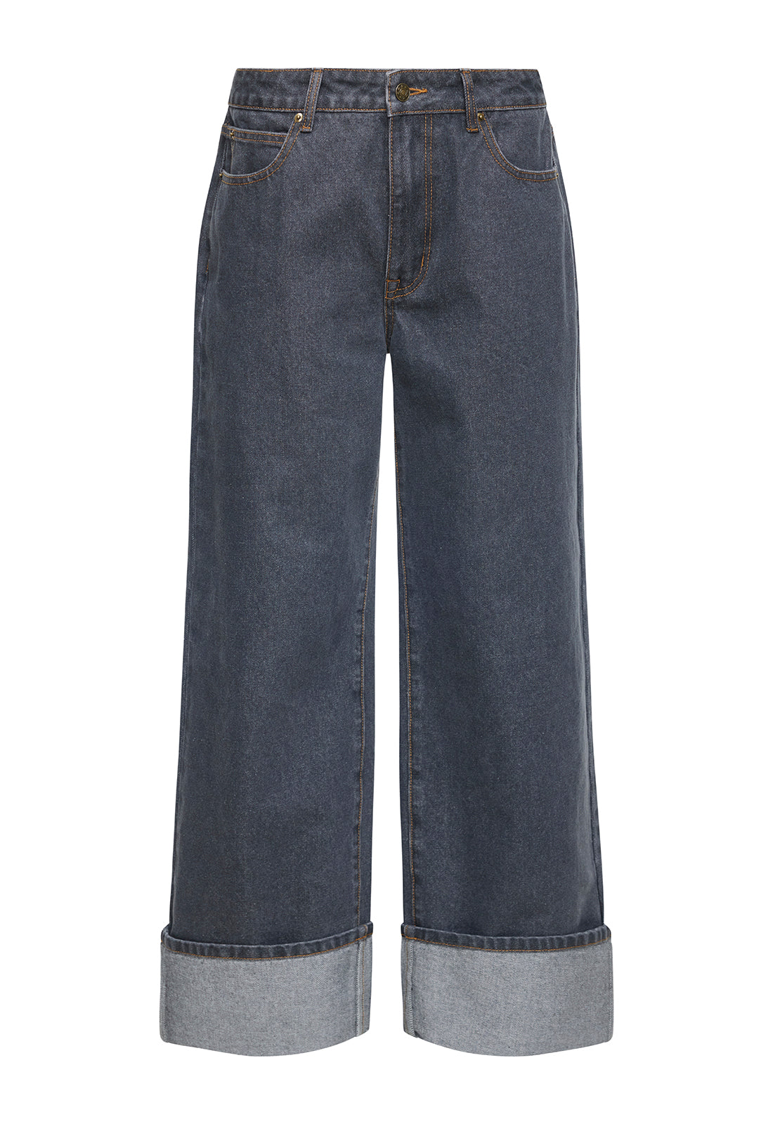 TOP MODEL CUFFED JEAN - CHARCOAL