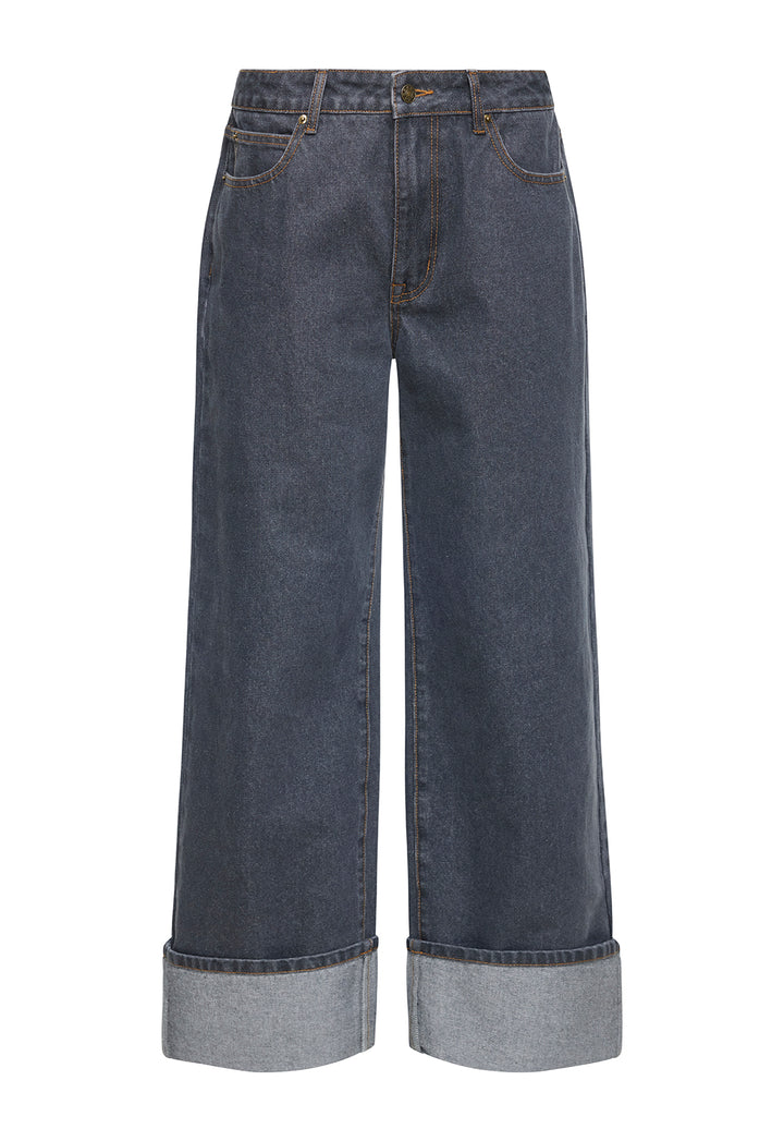 TOP MODEL CUFFED JEAN - CHARCOAL