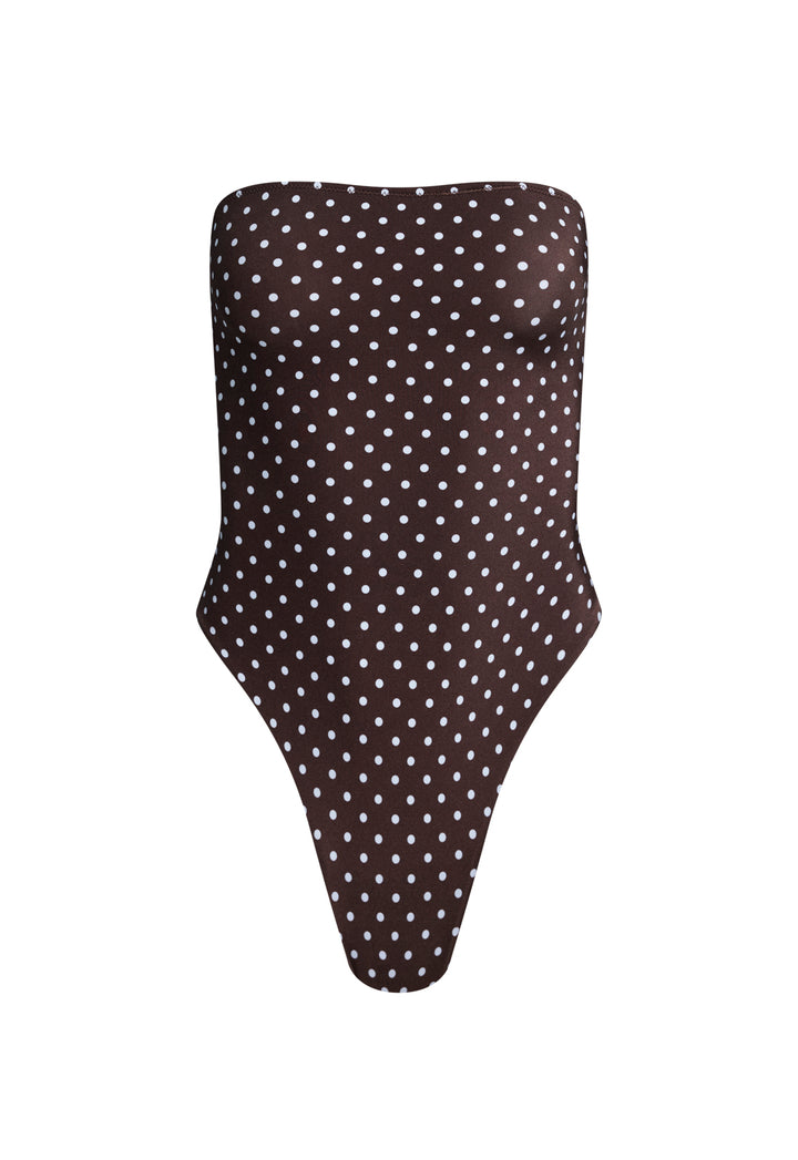 GIGI ONE PIECE - CHOCOLATE BLUE POLKA