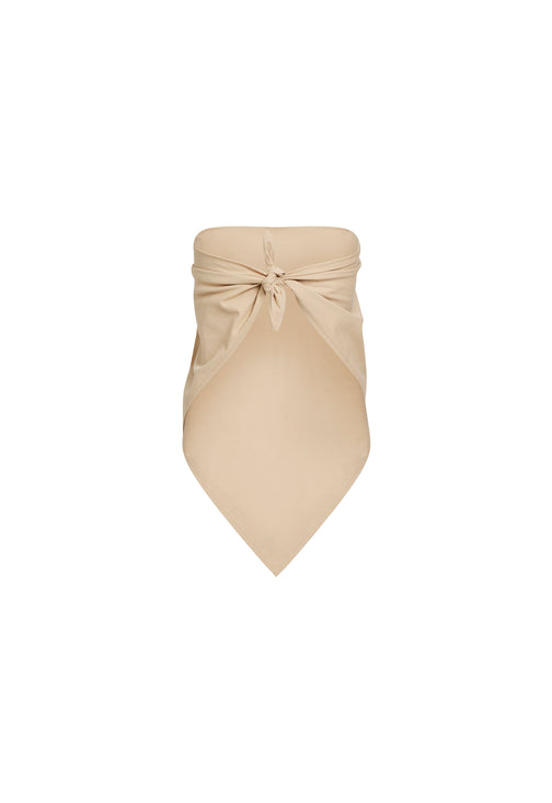 NEW YORK BANDANA TOP  - CAMEL