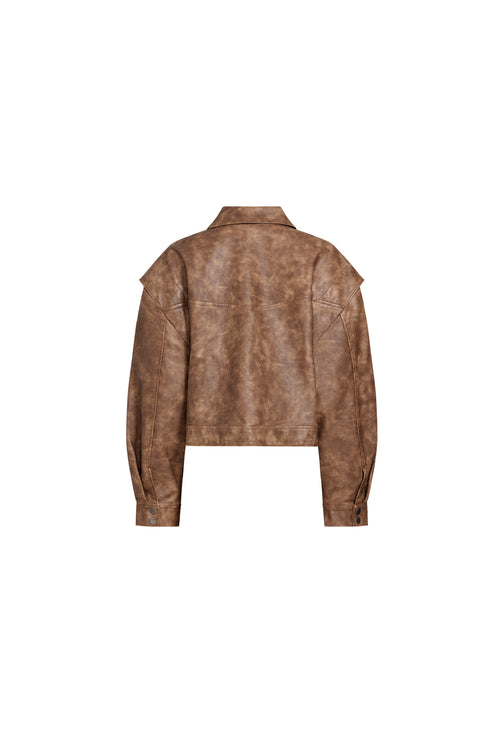 HAILEY BOMBER  - VINTAGE CHOCOLATE