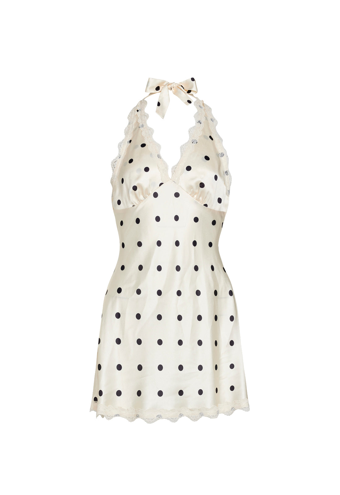 STARS ALIGN MINI DRESS - CREAM POLKA