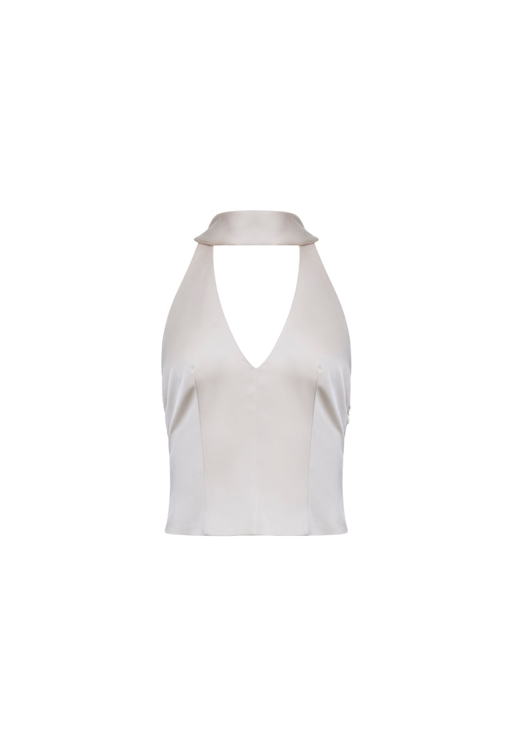 FRONT ROW HALTER - CREAM