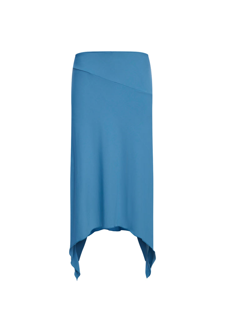 TROPHY MIDI SKIRT - CERULEAN