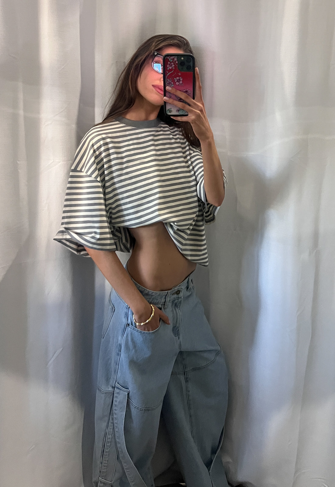 BLOOM SHORT SLEEVE - ASH STRIPE