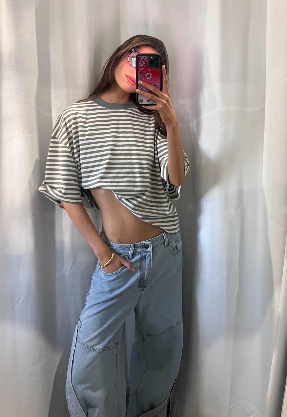 BLOOM SHORT SLEEVE - ASH STRIPE