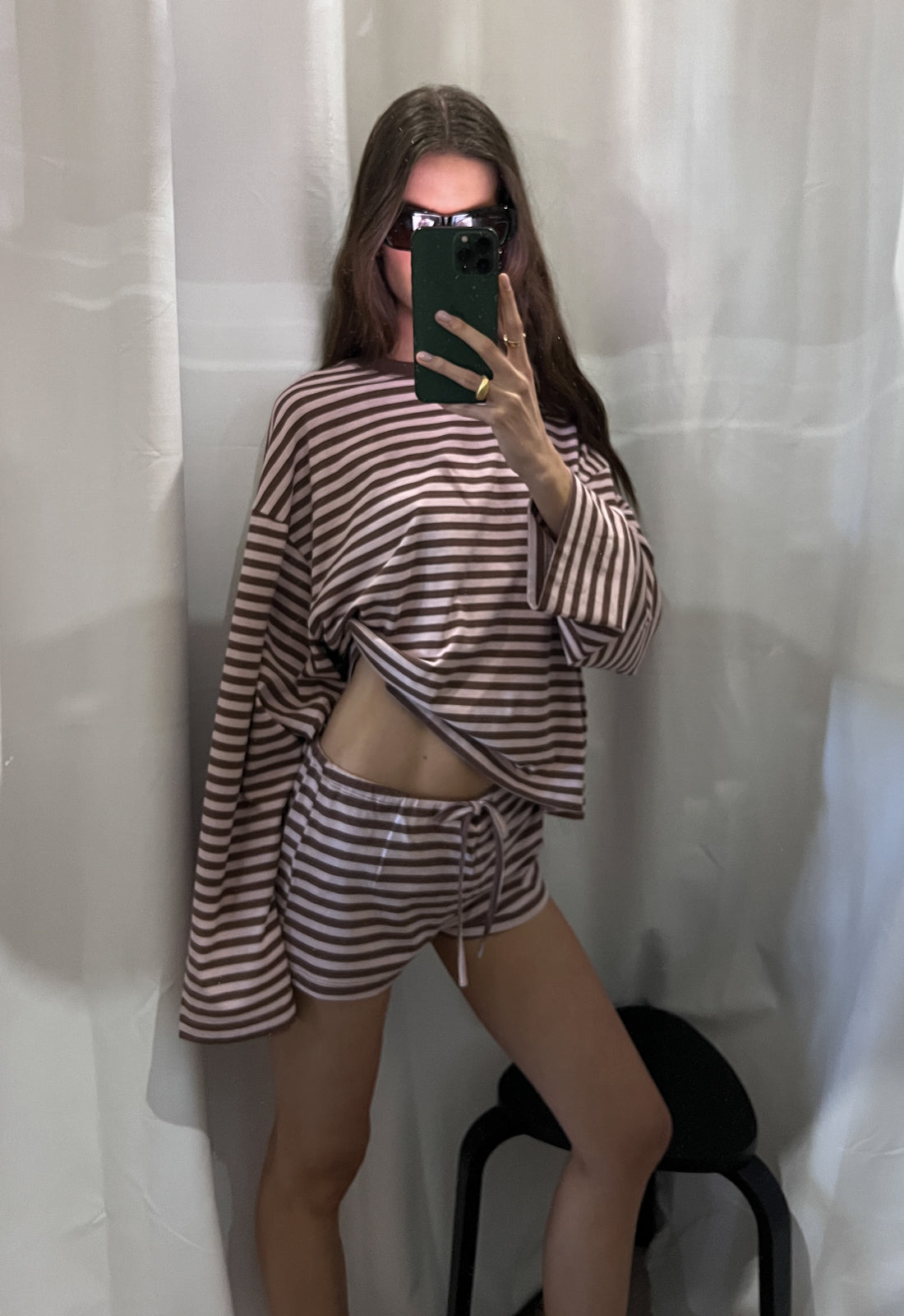 KOURT BLOOMERS - CHOCOLATE BLUSH STRIPE